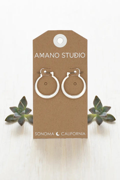 Small Maria Hoops Silver