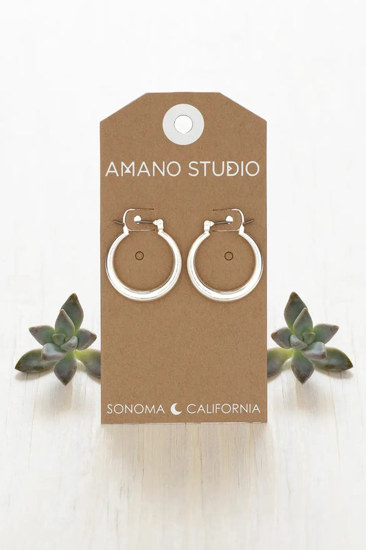 Small Maria Hoops Silver