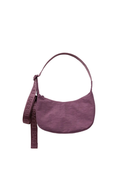 Small Nylon Crescent Bag Wild Plum