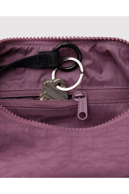 Small Nylon Crescent Bag Wild Plum