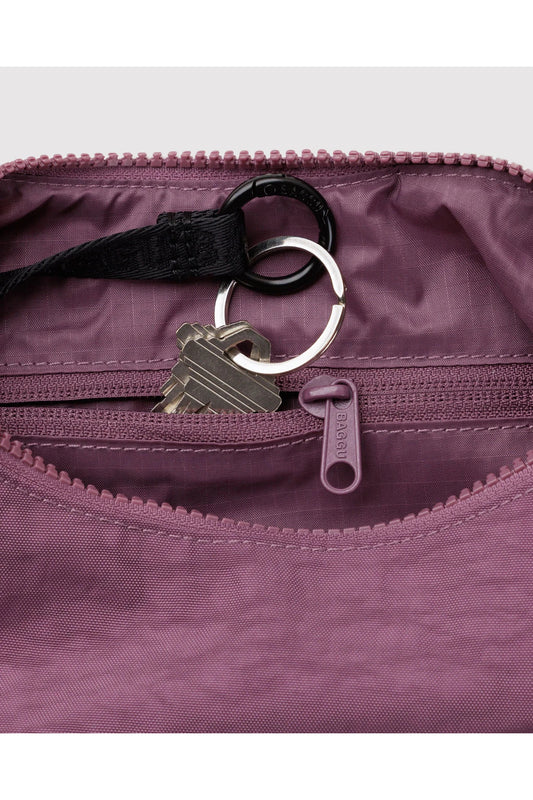 Small Nylon Crescent Bag Wild Plum