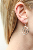 Small Oval Lattice Hoops Silver