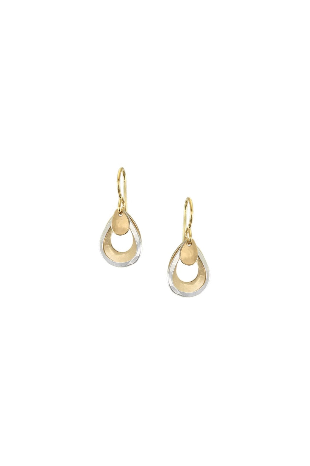 Small Stacked Teardrops Earring
