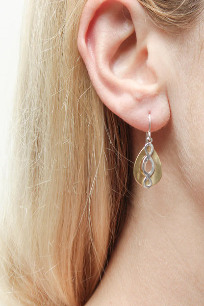 Small Teardrop with Oval Lattice Earrings