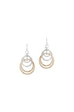 Small Tiered Hammered Rings Earring