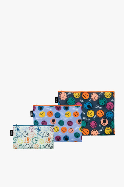 Smiley Boys and Girls Recycled Zip Pockets