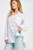 Soft Washed Stripe Button Down
