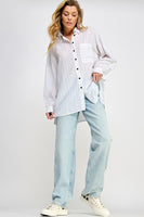 Soft Washed Stripe Button Down