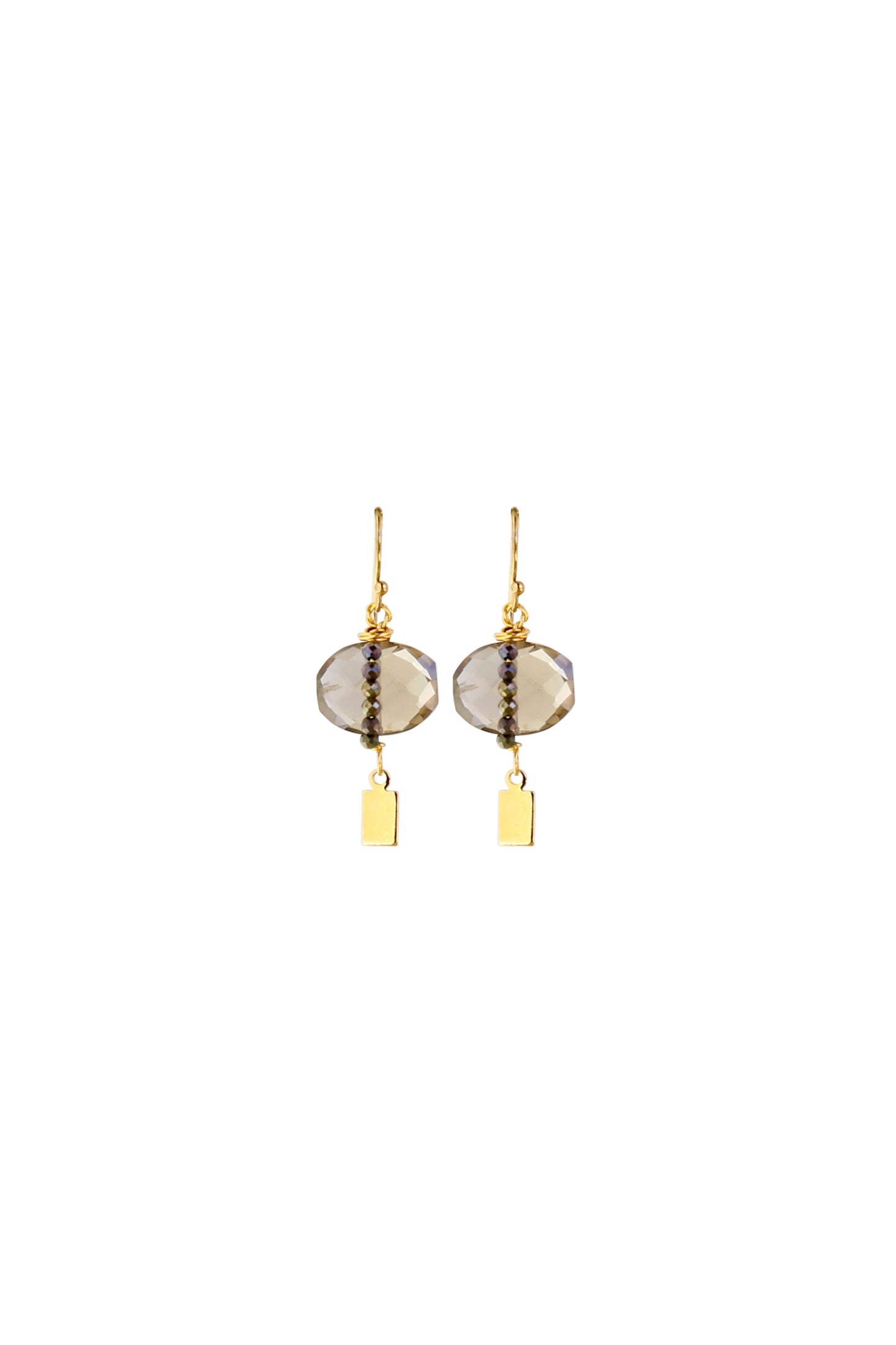 Solo Earrings in Smoky Topaz