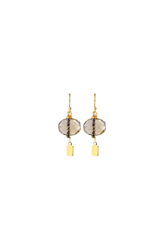 Solo Earrings in Smoky Topaz