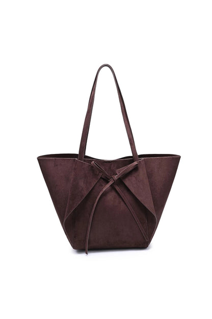 Soren Bow Front Tote Chocolate