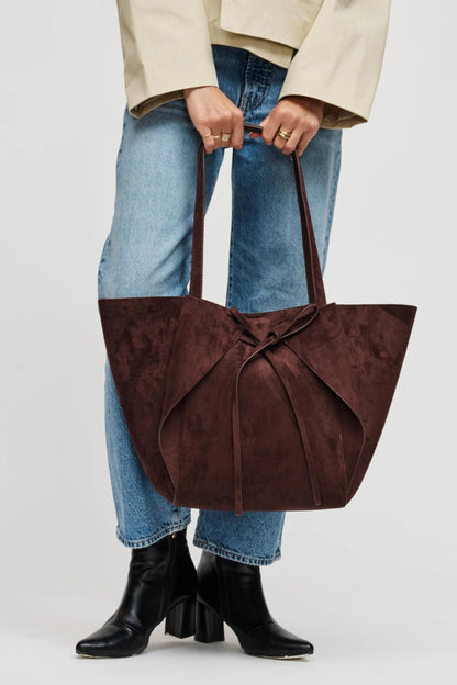 Soren Bow Front Tote Chocolate