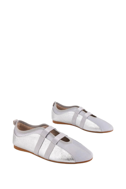 Sporty Leather Ballet Flat Sneaker