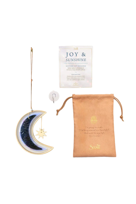 Stained Glass Light Catcher Moon Star
