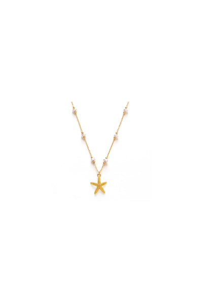 Starfish and Freshwater Pearl Necklace