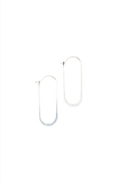 Cosmic Oval Earrings Sterling Silver