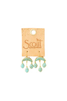 Stone Crescent Drop Earring Turquoise