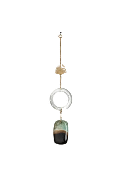 Stone Suncatcher Sun Rays/Black Blue Agate