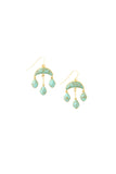 Stone Crescent Drop Earring Turquoise