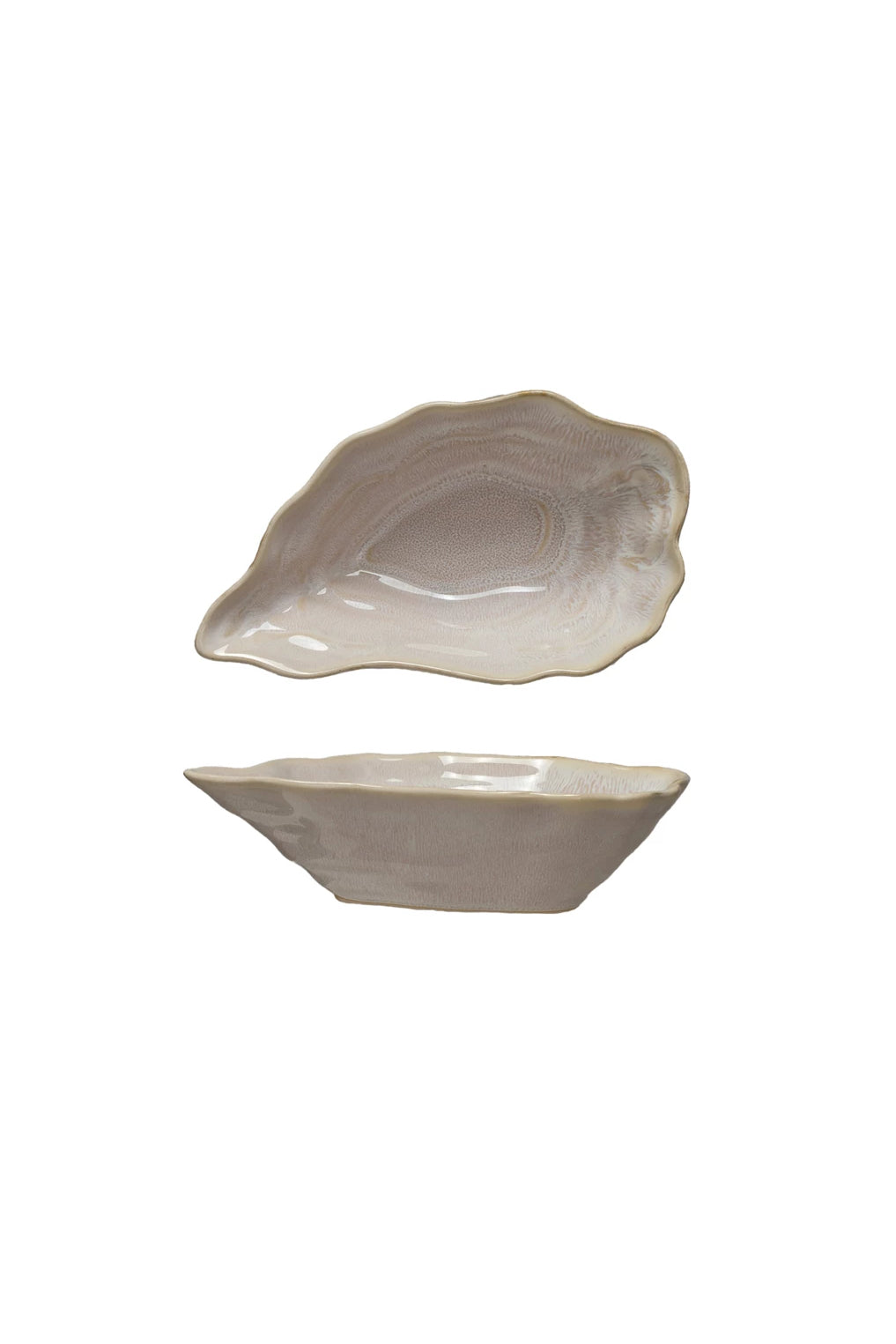 Stoneware Oyster Shaped Bowl