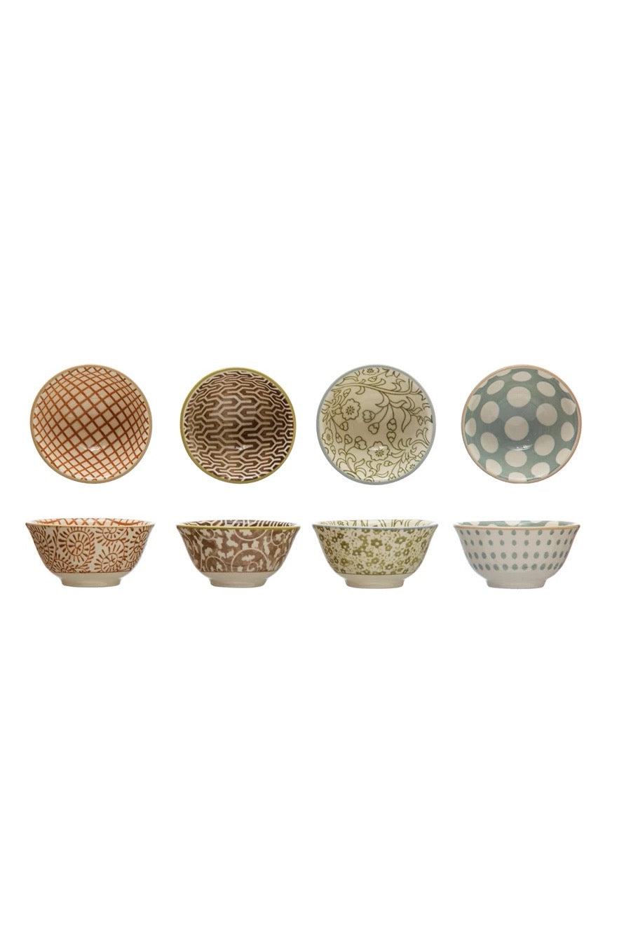Stoneware Patterned Pinch Pot