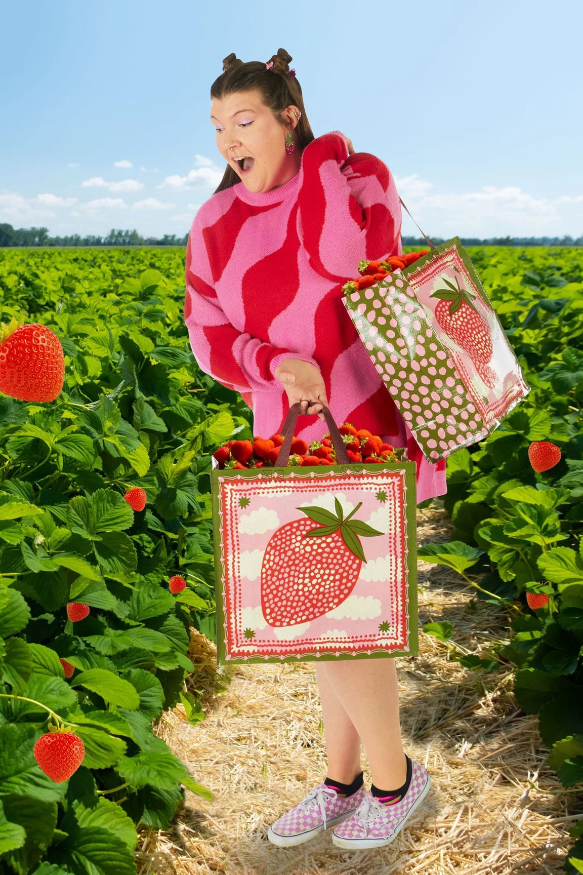 Strawberry Clouds Shopper