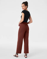 Stretch Twill Cropped Wide Leg Pant