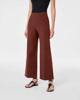 Stretch Twill Cropped Wide Leg Pant