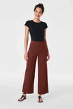 Stretch Twill Cropped Wide Leg Pant