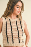 Striped Crochet Crop Top