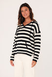 Striped Knit Hoodie