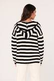 Striped Knit Hoodie