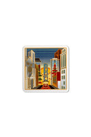 Sunrise On California Street Ceramic Coaster