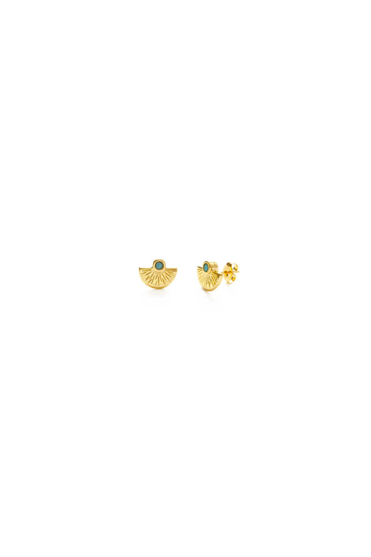 Sunset Stud Earrings Turquoise