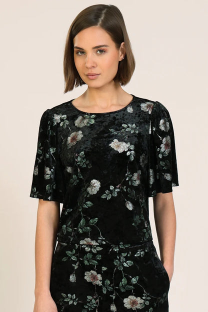 Floral Velvet Rene Top