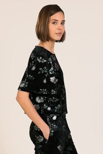 Floral Velvet Rene Top