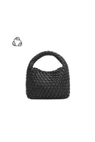 Sylvie Woven Top Handle Bag Black