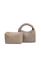 Sylvie Woven Top Handle Bag Taupe