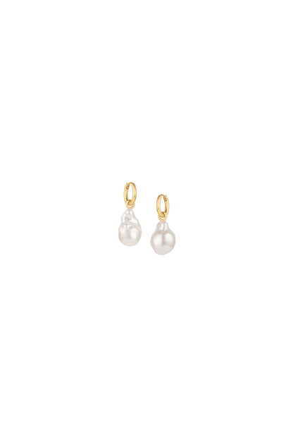 Talia Pearl Hoop Earrings