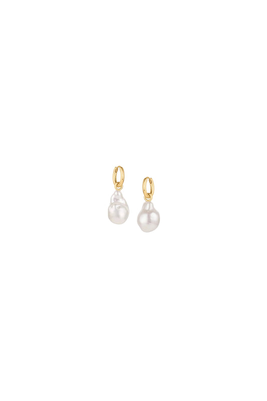 Talia Pearl Hoop Earrings