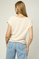 Taupe Front Knot Top