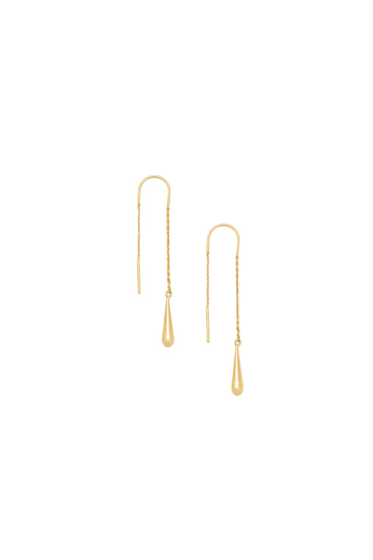 Teardrop Threader Gold Vermeil