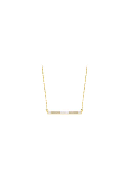 Tell Me Straight Pendant Necklace Gold