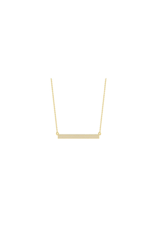 Tell Me Straight Pendant Necklace Gold