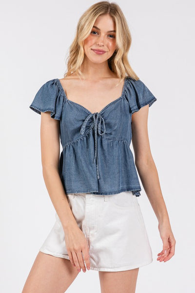 Tencel Cinched Bust Top