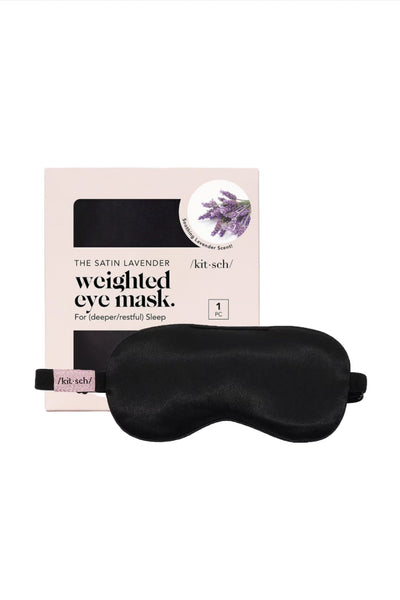 The Lavender Weighted Satin Eye Mask