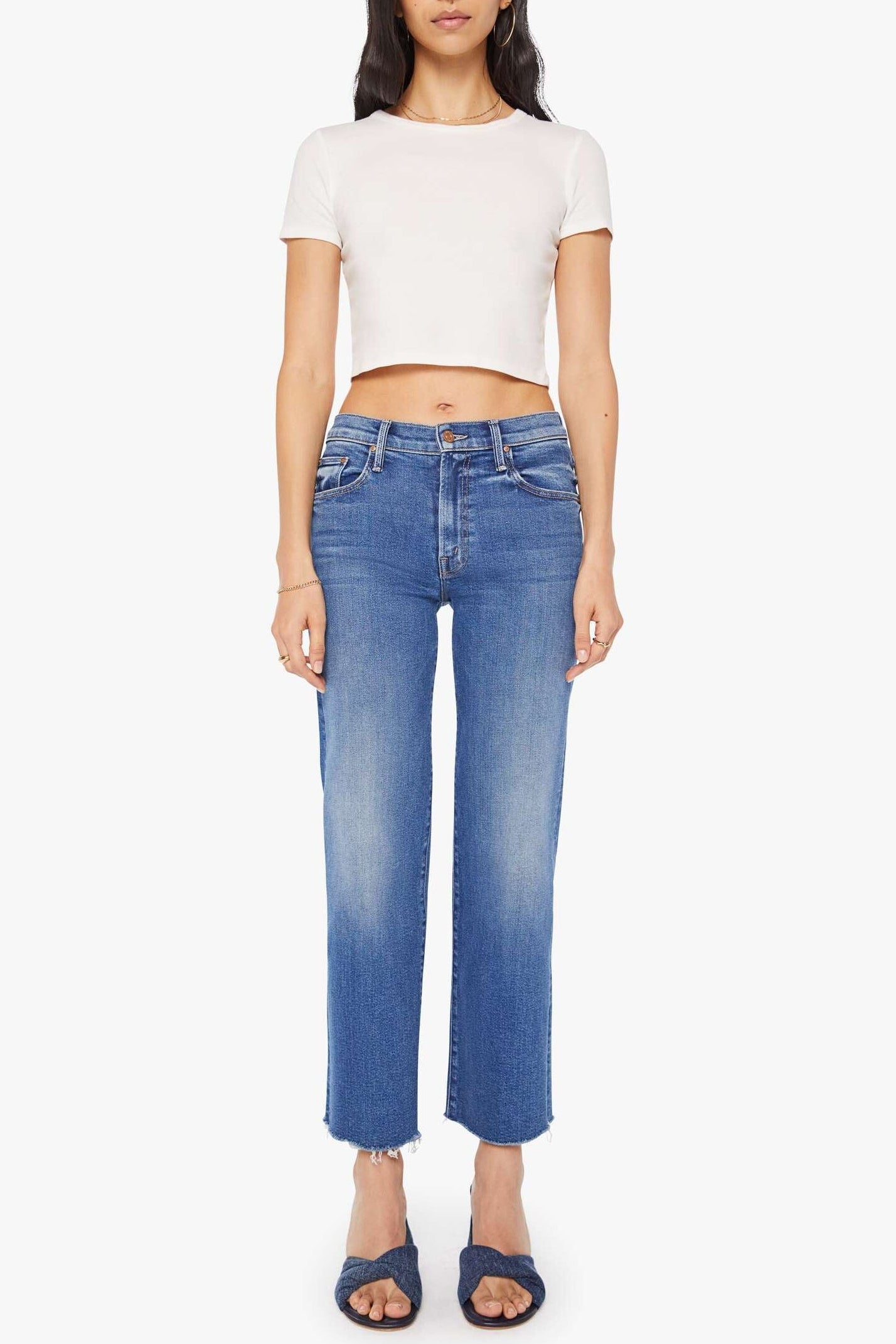 The Mid Rise Rambler Zip Ankle Fray