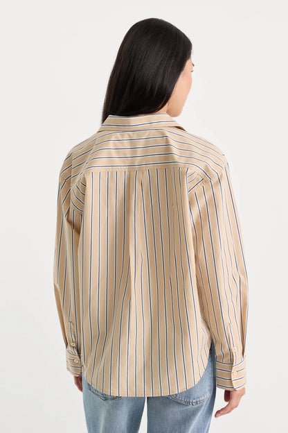 The Poplin Easy Shirt Dune Multi Stripe