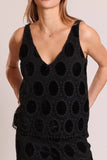 Valerie Velvet Crochet Sleeveless Top