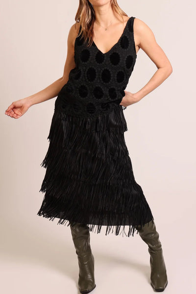 Valerie Velvet Crochet Sleeveless Top